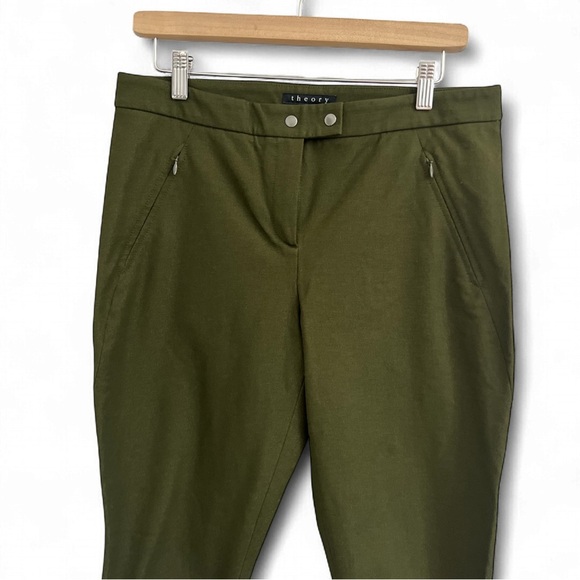 Theory Dark Green Skinny Pants - Picture 2 of 3